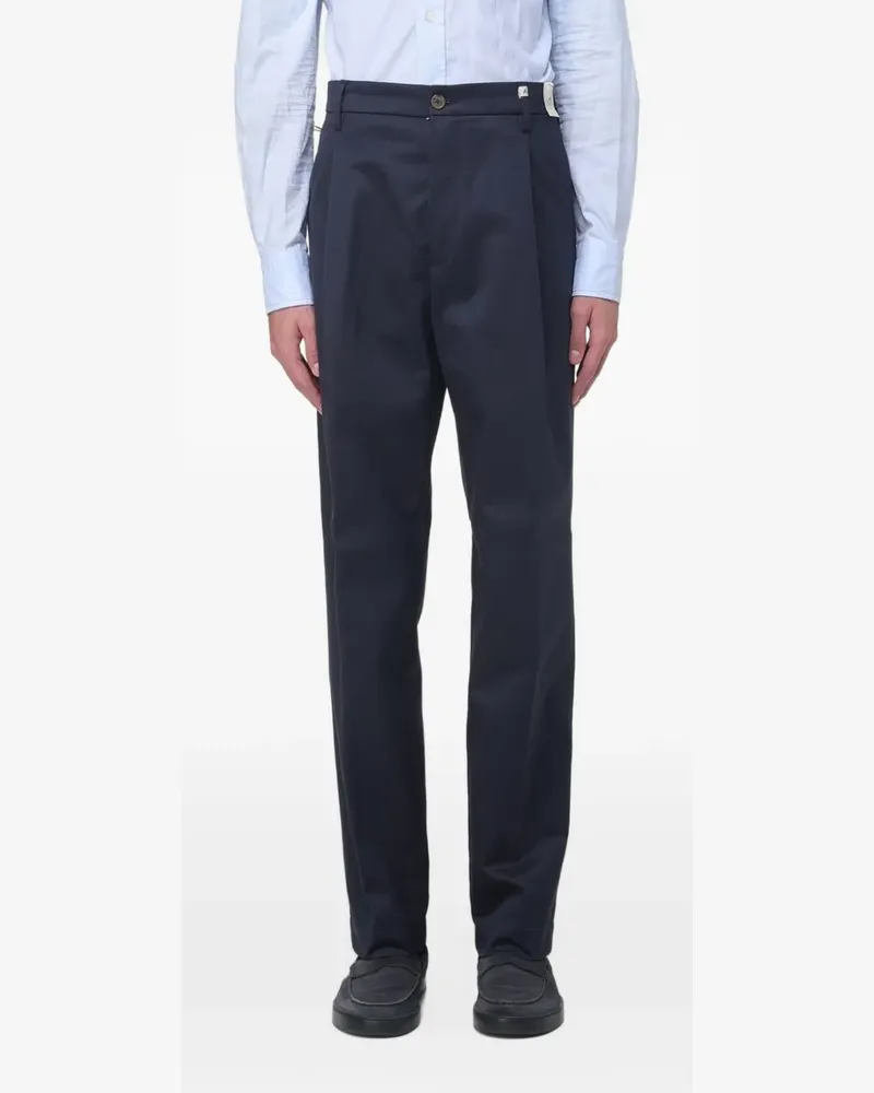 MYTHS pleated straight-leg trousers - Blau Blau