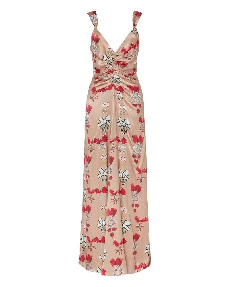 Temperley London Reina Kleid mit Schleifen-Print - Rosa Rosa