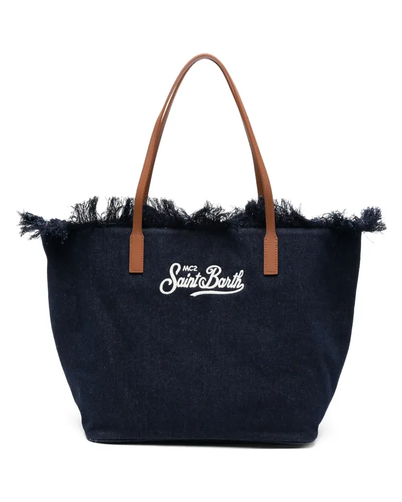 MC2 Saint Barth City Shopper mit Logo-Stickerei - Blau Blau