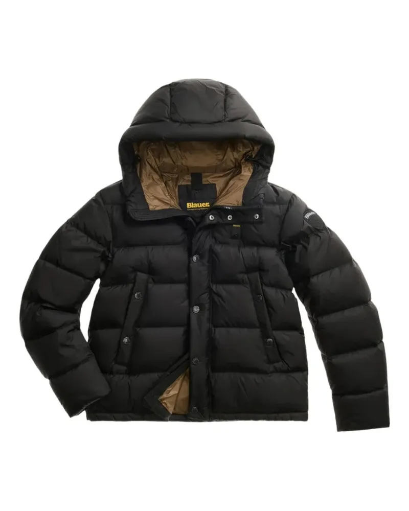 Blauer Clipper quilted hooded jacket - Schwarz Schwarz