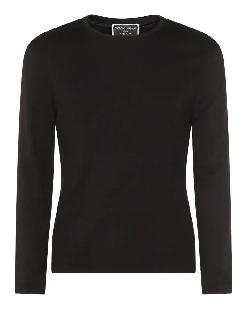 Giorgio Armani Langärmeliger Icon Kaschmirpullover - Schwarz Schwarz