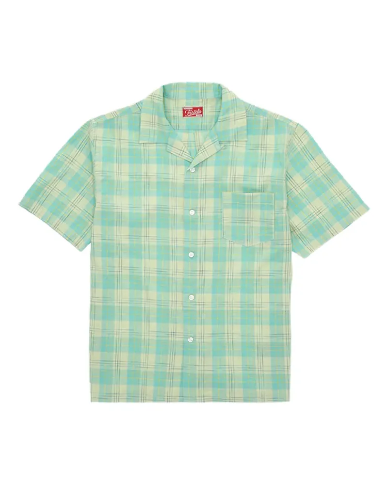 Fortela check-pattern patch-pocket shirt - Grün Grün