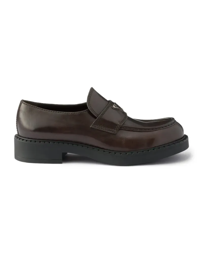 Prada Loafer mit Triangel-Logo - Braun Braun