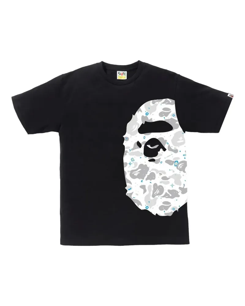 BAPE Space Camo Ape Head T-Shirt - Schwarz Schwarz