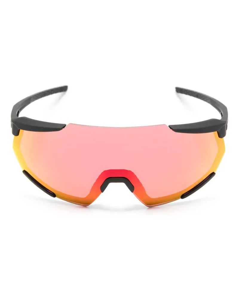 100% Eyewear Hiper Sonnenbrille mit Shield-Gestell - Schwarz Schwarz