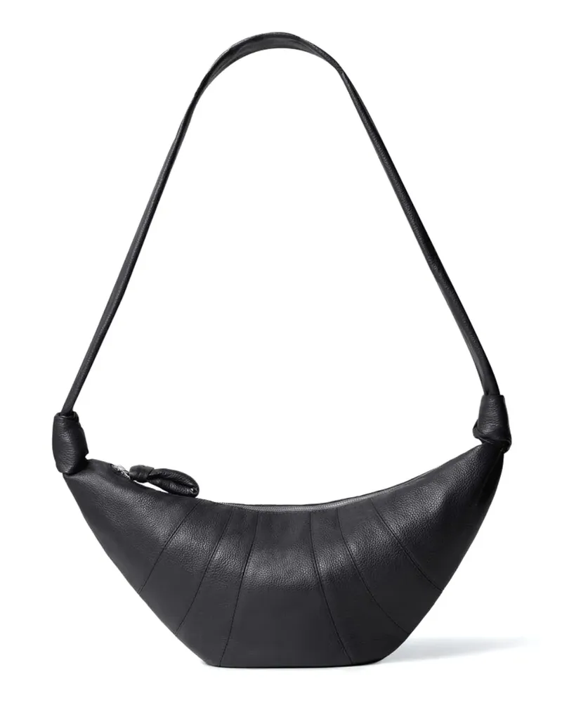 Christophe Lemaire Mittelgroße Croissant Tasche aus Leder - Schwarz Schwarz