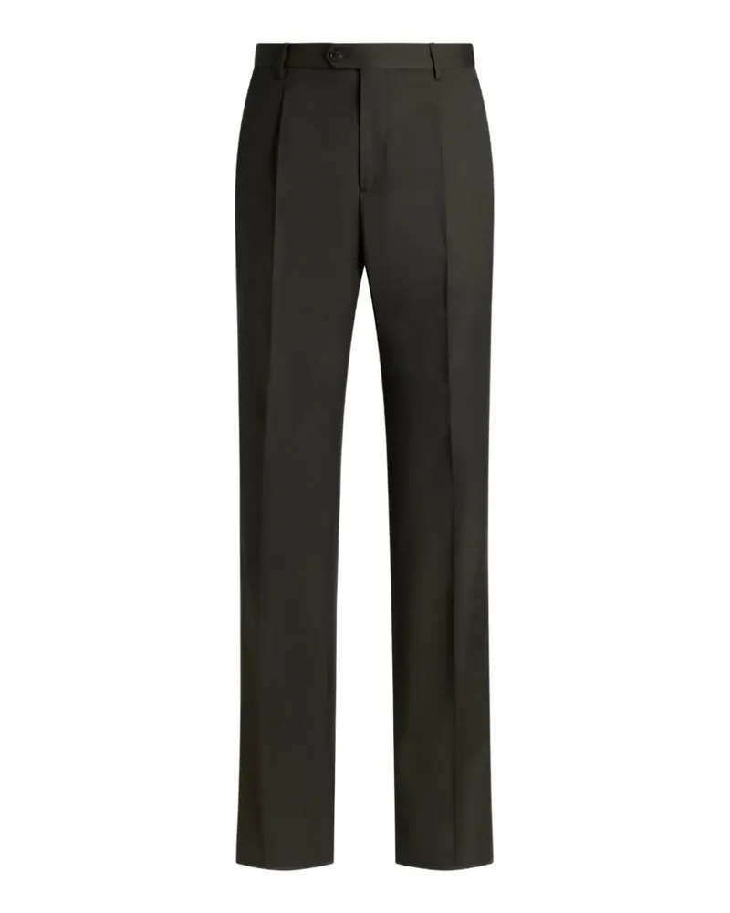 Etro cool wool trousers with crease detail - Grau Grau