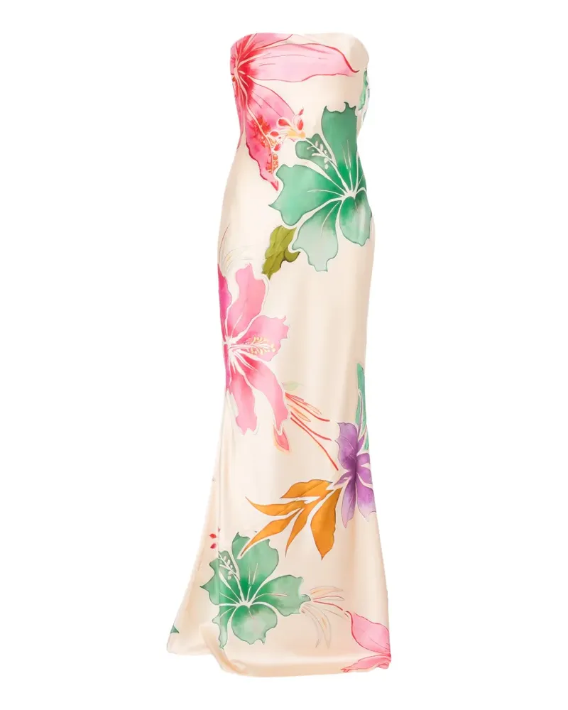 Retrofête floral maxi dress - Nude Nude