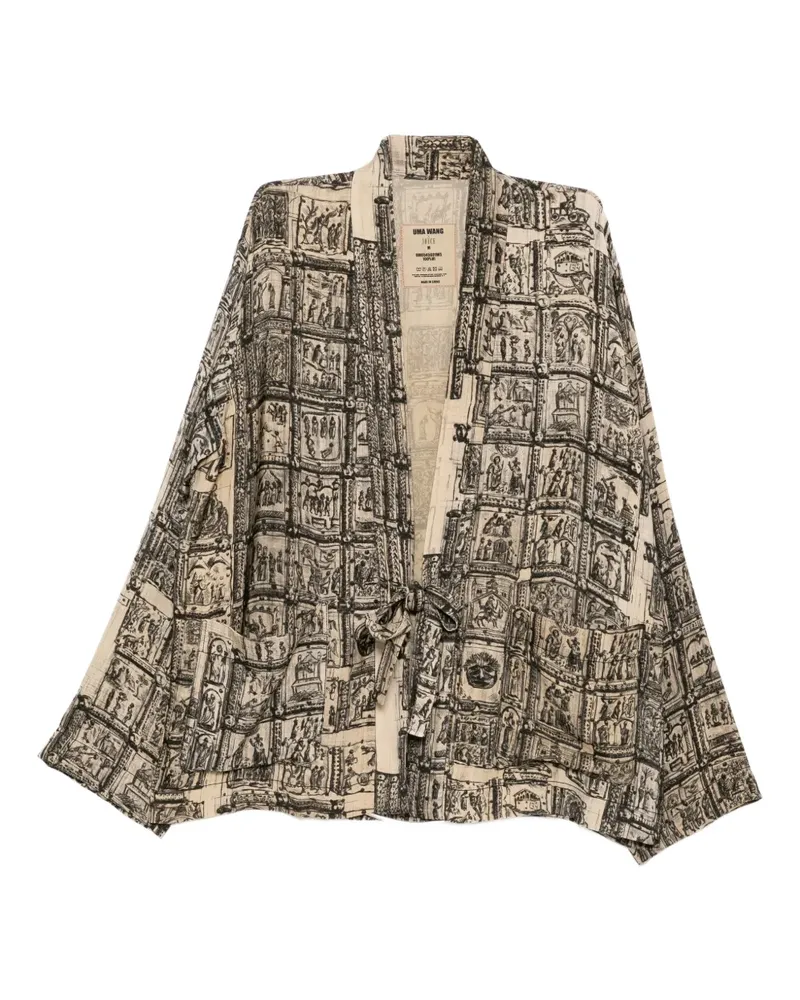 Uma Wang Jacke mit Bindegürtel - Nude Nude