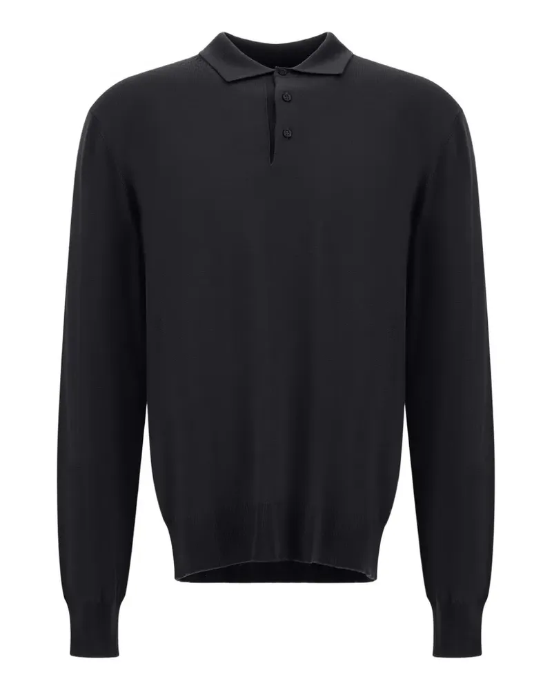 Herno Klassisches Poloshirt - Schwarz Schwarz