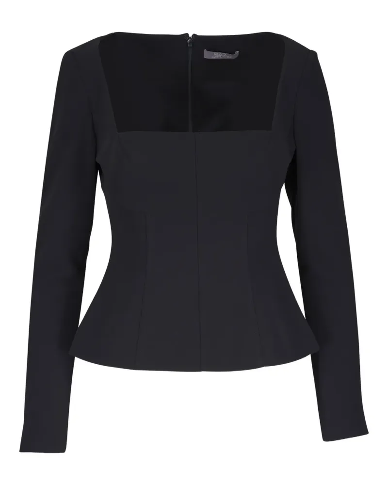 Lela Rose Top mit eckigem Ausschnitt - Schwarz Schwarz