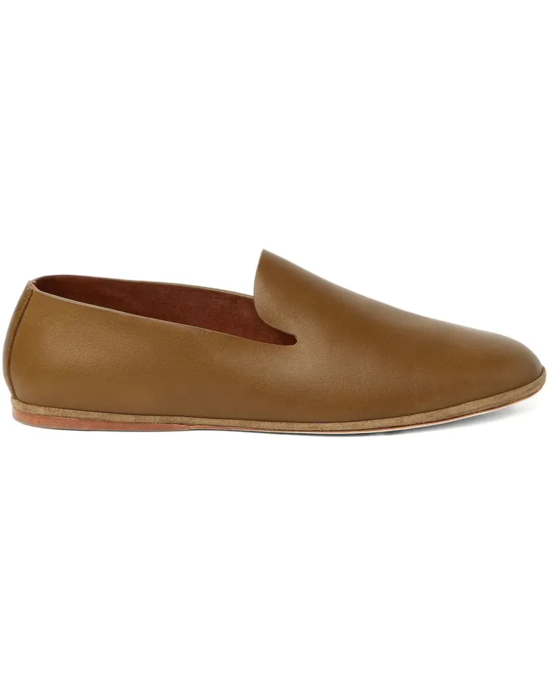 Loro Piana Anton Minimal Walk Loafers - Braun Braun