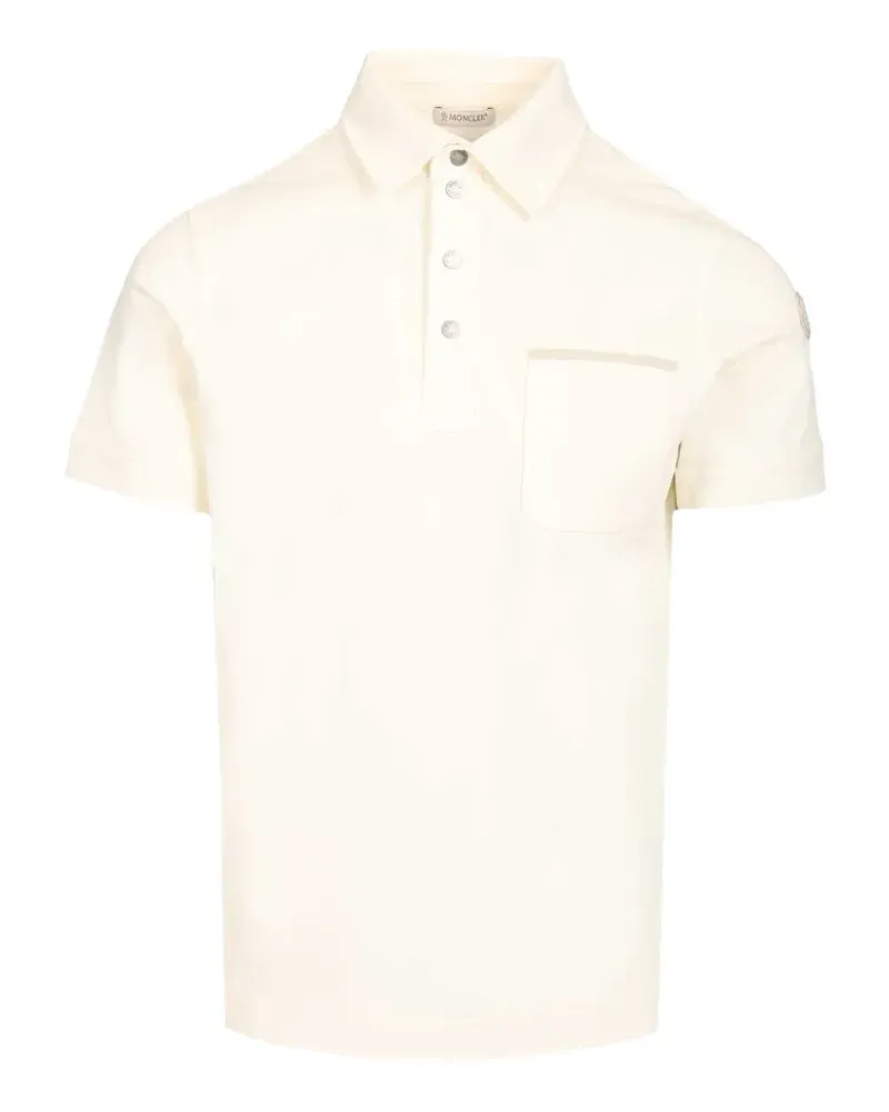 Moncler logo-patch polo shirt - Nude Nude