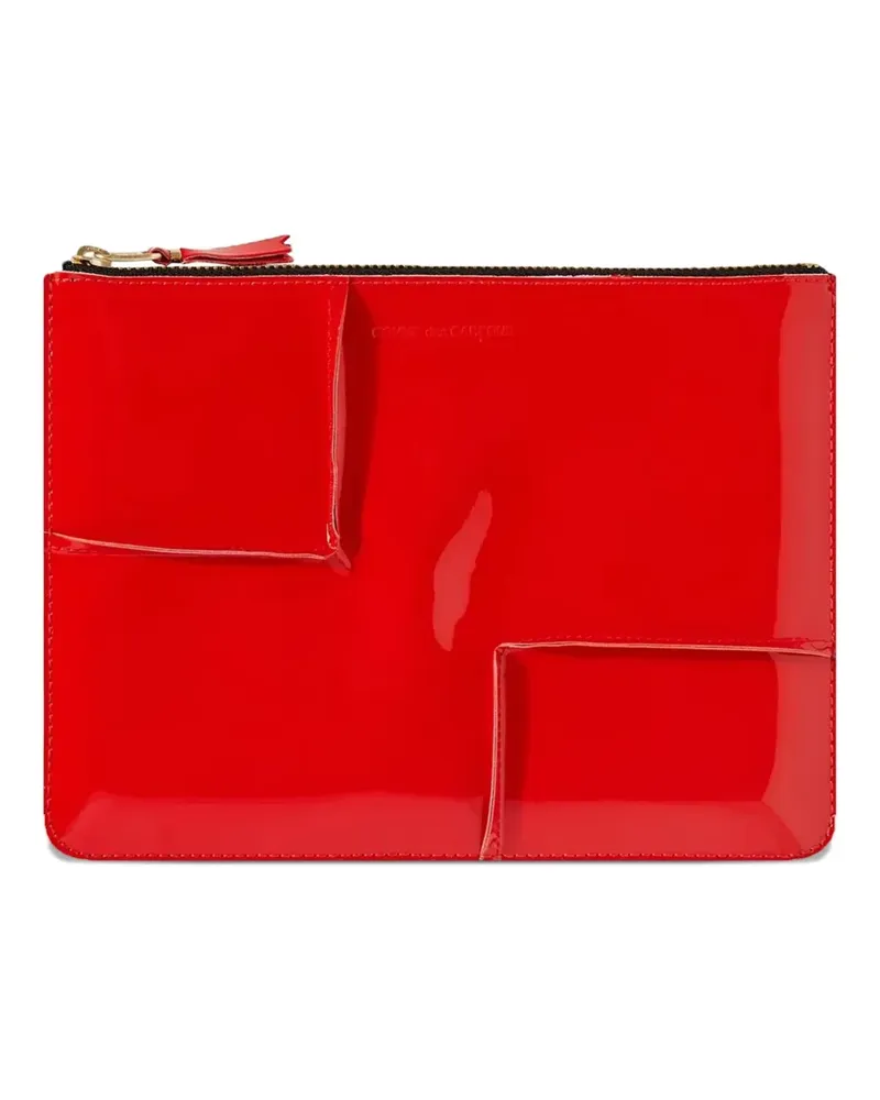 Comme des Garçons Portemonnaie mit Ziernaht - Rot Rot