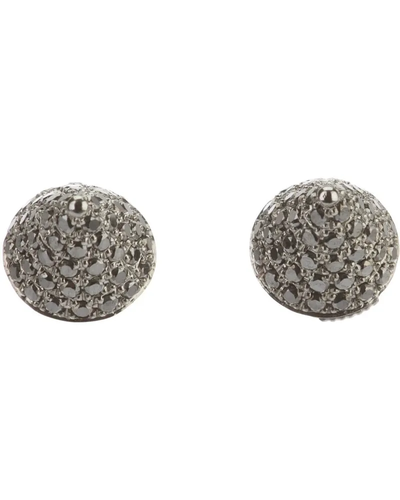 Elise Dray 18kt 'Mini Muse' Schwarzgoldohrringe Grau