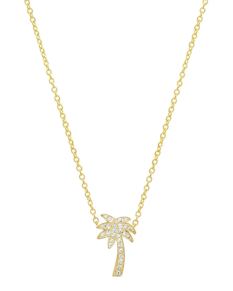 Jennifer Meyer 18kt Palm Tree Gelbgoldhalskette Gold