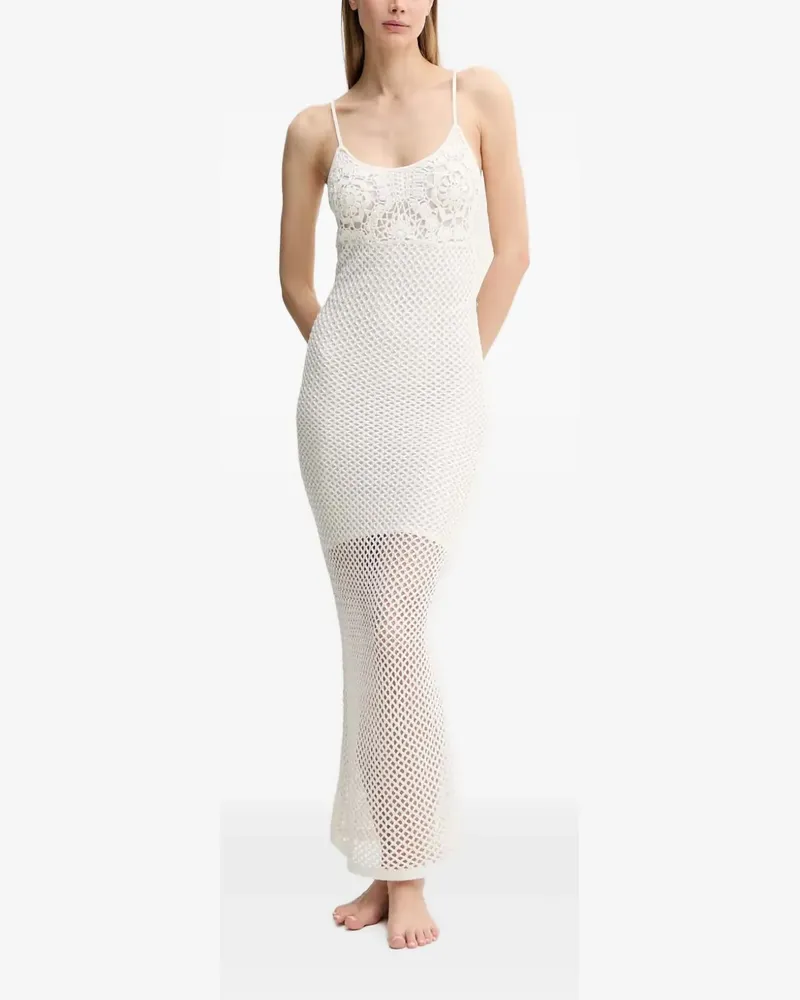 Guess Gehäkeltes Maxikleid - Weiß Weiß