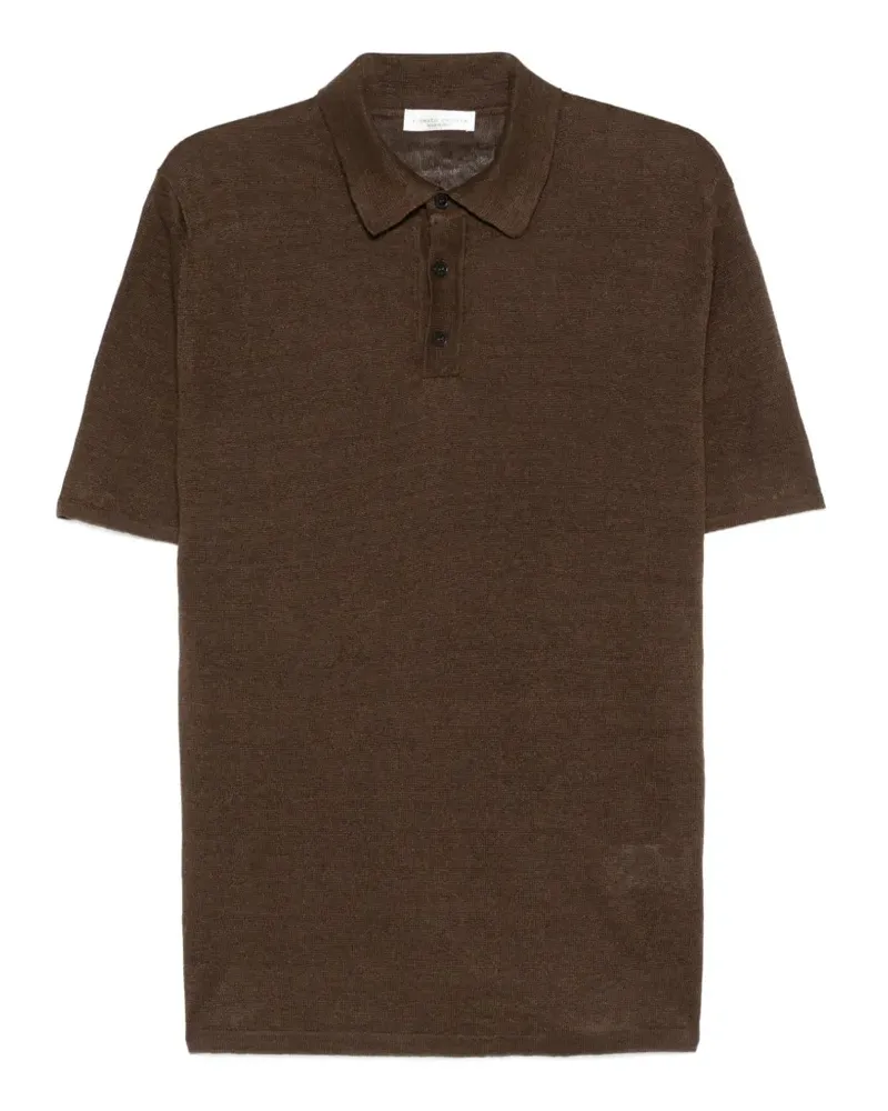 Roberto Collina half-button polo shirt - Braun Braun