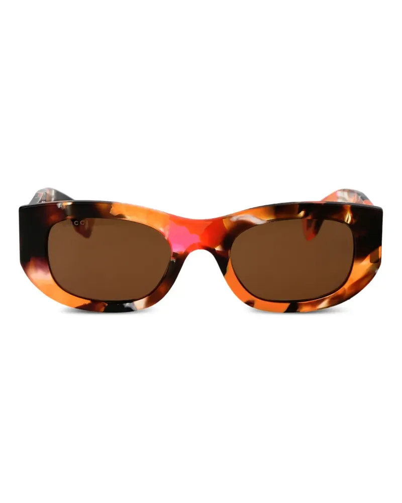 Gucci Eckige Sonnenbrille - Braun Braun