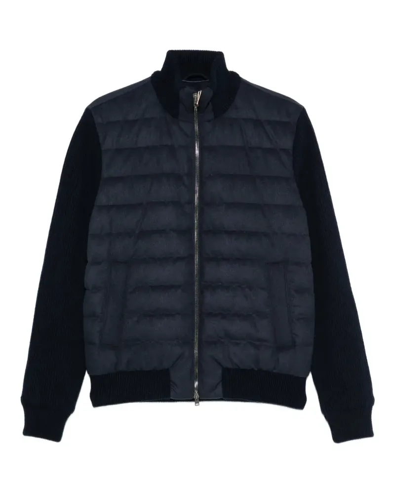 Herno Steppjacke mit gerippten Ärmeln - Blau Blau