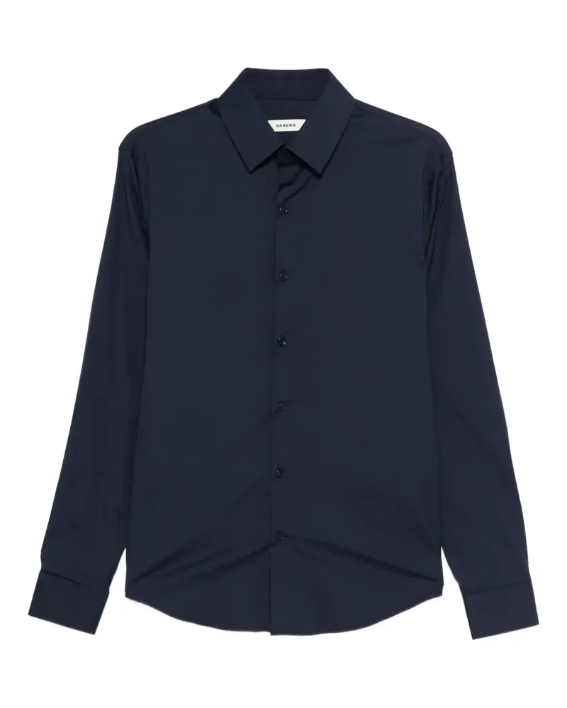 Sandro Geknöpftes Hemd - Blau Blau