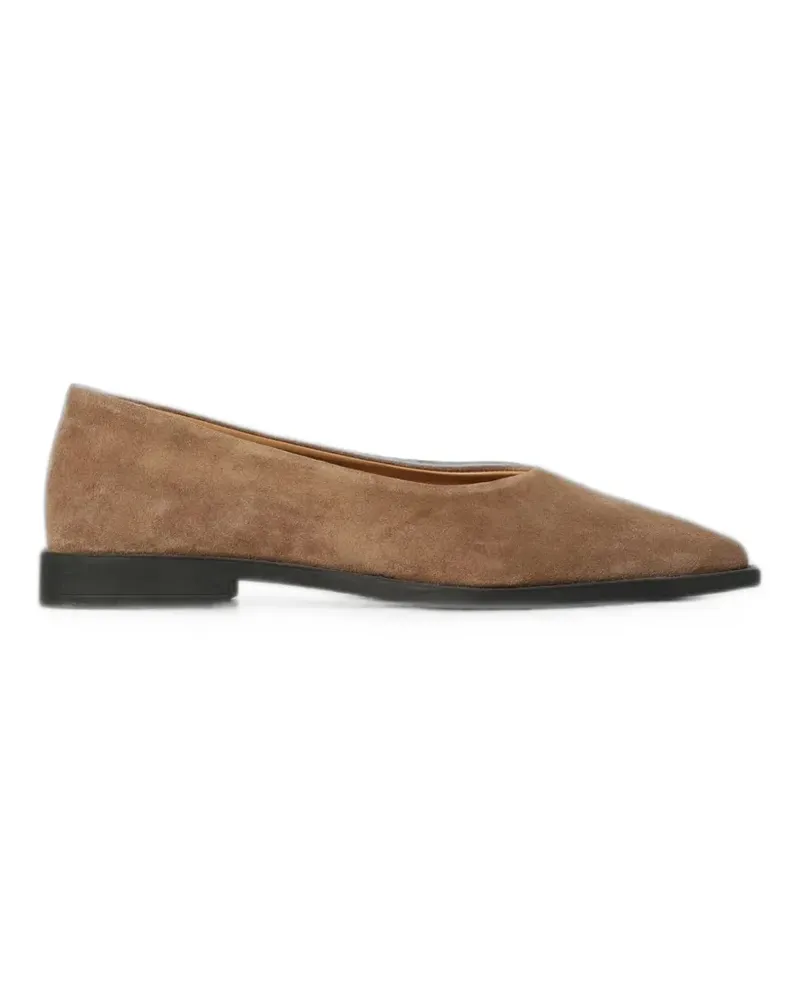 Copenhagen suede pointed-toe ballet flats - Nude Nude