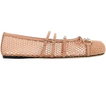 Perforierte Ballerinas - Weiß