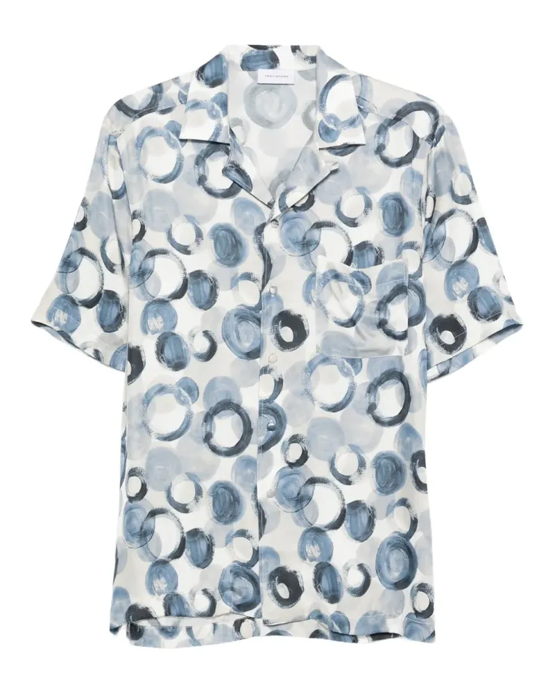 Tagliatore Hawaiihemd mit Kreis-Print - Blau Blau
