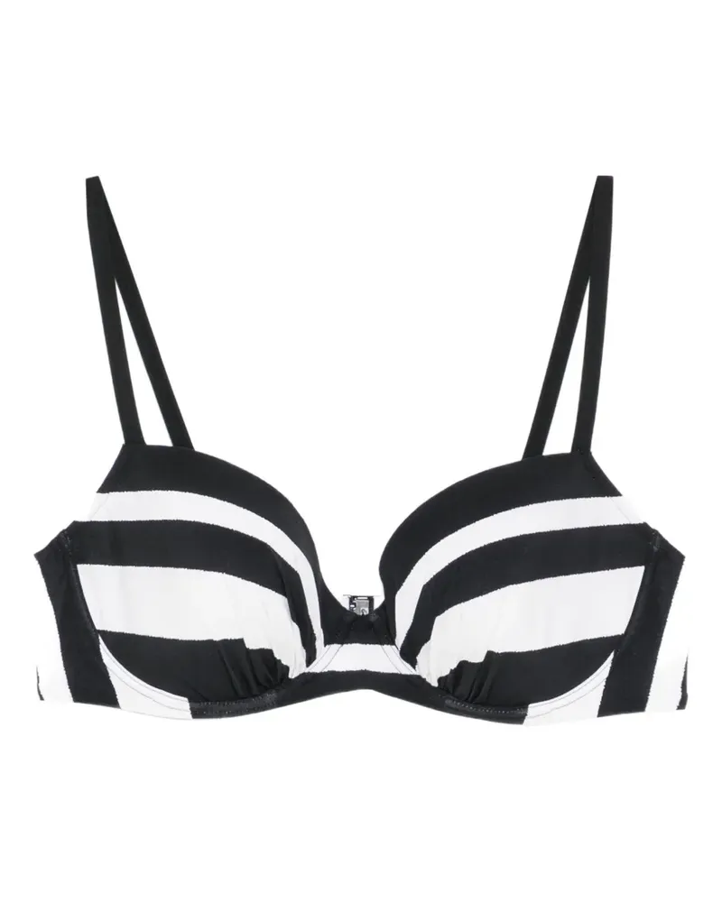 Maryan Mehlhorn striped underwired bikini top - Schwarz Schwarz