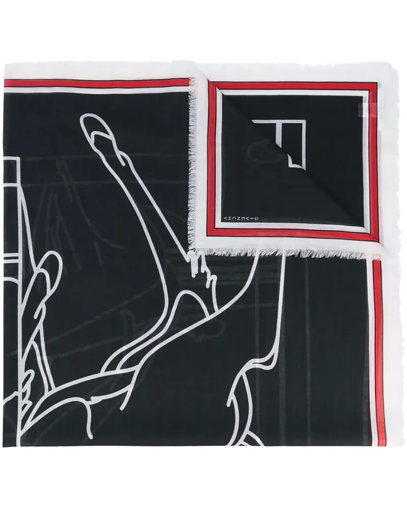 Givenchy Schal mit Bambi-Print - Schwarz Schwarz