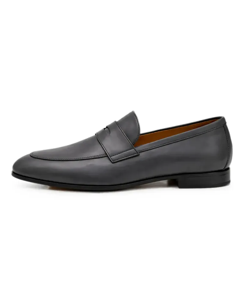 Doucal´s leather penny-strap loafers - Blau Blau