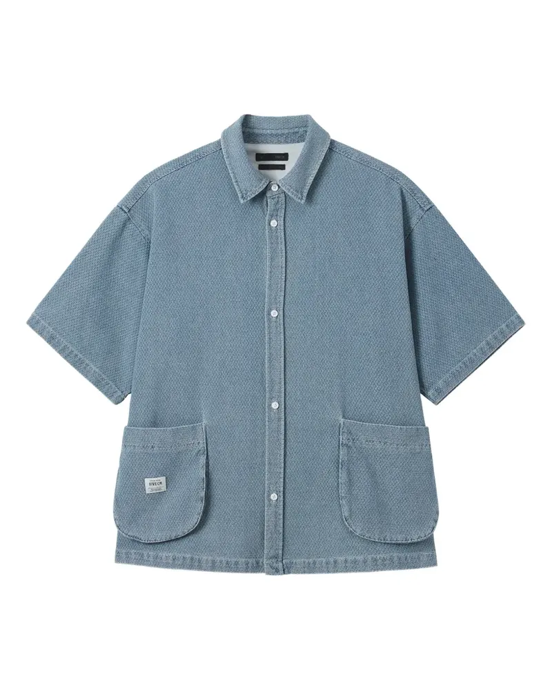 FIVE CM Hemd mit aufgesetzter Tasche - Blau Blau