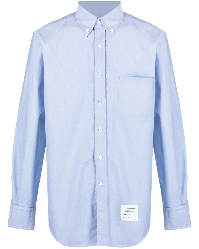 Thom Browne Oxford-Hemd mit Brusttasche - Blau Blau