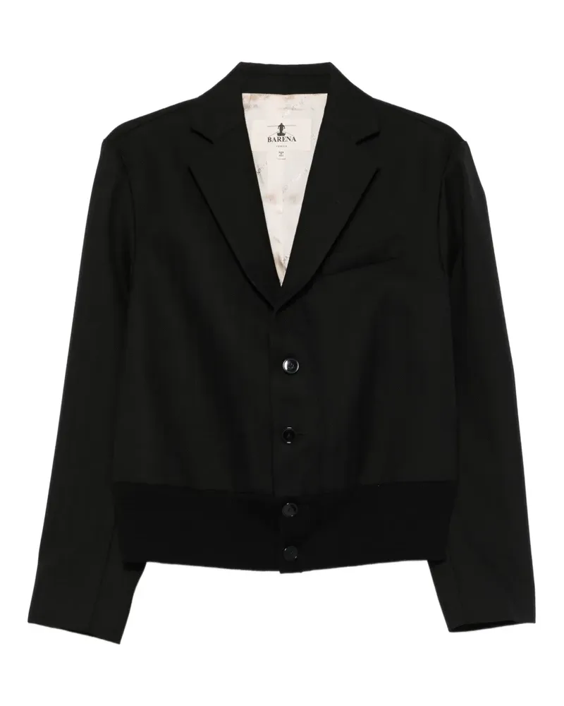 BARENA Cropped-Jacke mit drei Knöpfen - Schwarz Schwarz