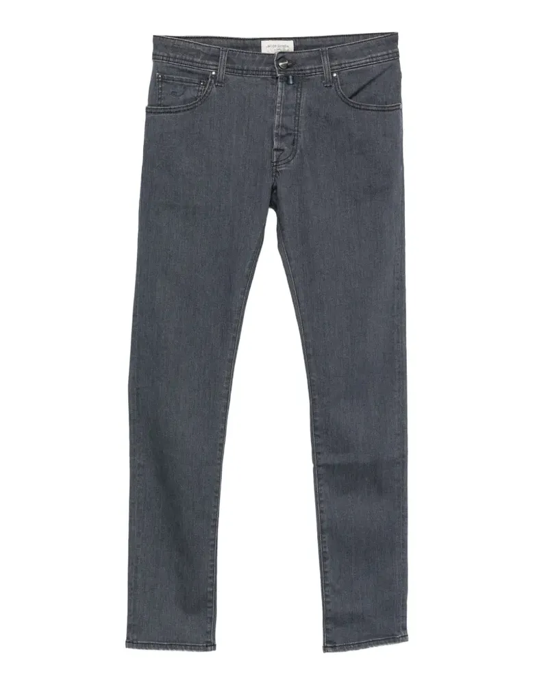 Jacob Cohën Straight-Leg-Jeans mit Logo-Patch - Grau Grau