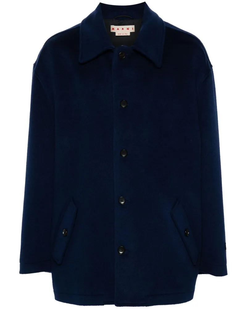 Marni Einreihiger Mantel - Blau Blau