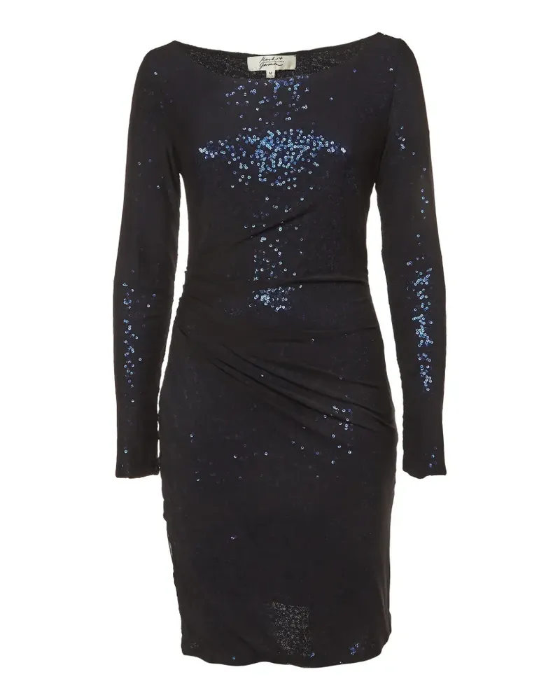 Badgley Mischka sequin ruched mini dress - Schwarz Schwarz