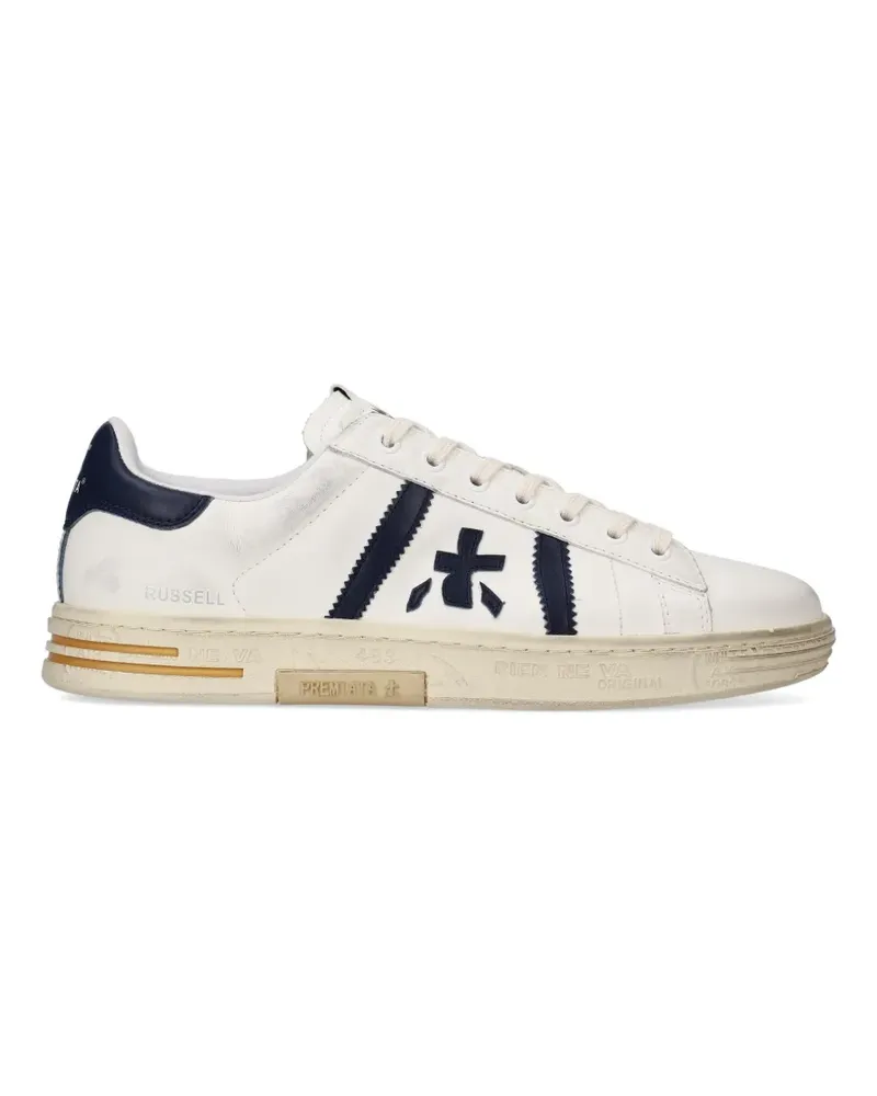 Premiata Russell logo-patch sneakers - Weiß Weiß