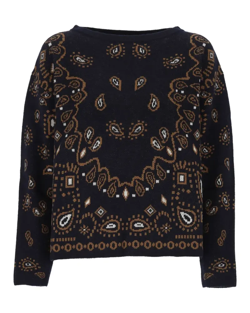 Pennyblack paisley-pattern sweater - Blau Blau