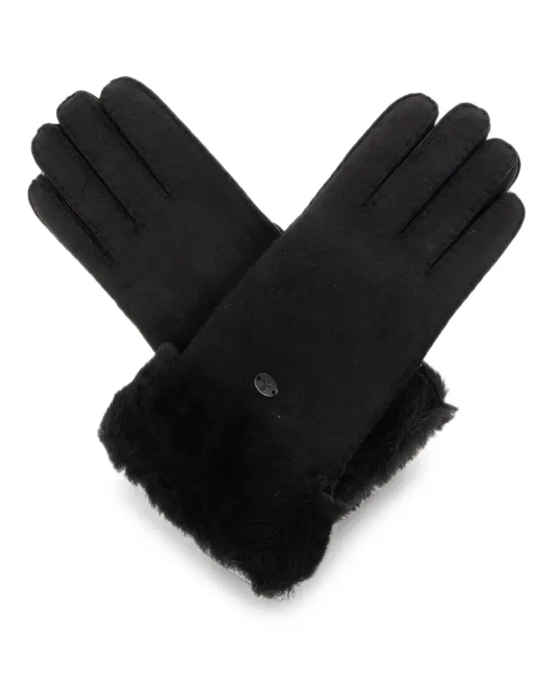 EMU Apollo Bay Wildlederhandschuhe mit Schafslederbesatz - Schwarz Schwarz