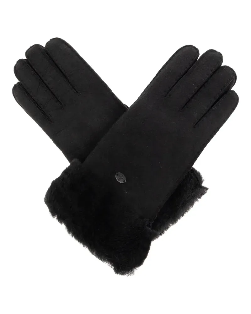 EMU Apollo Bay Wildlederhandschuhe mit Schafslederbesatz - Schwarz Schwarz