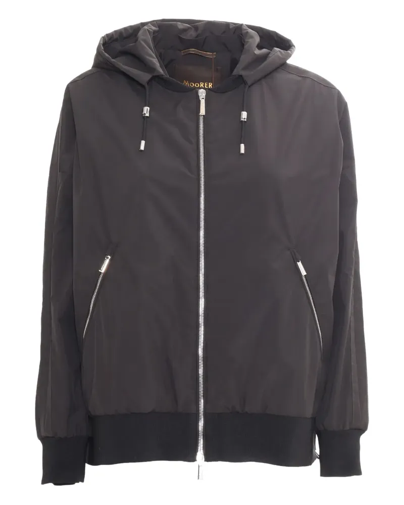 MOORER Kapuzenjacke mit Reißverschluss - Schwarz Schwarz