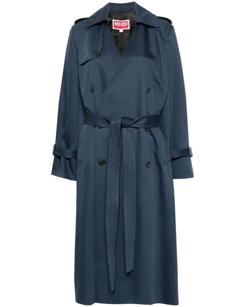 Kenzo Trenchcoat mit Gürtel - Blau Blau