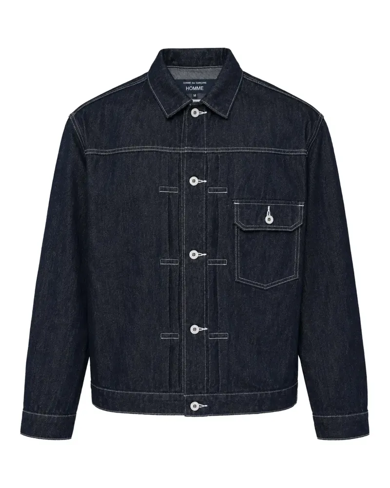Comme des Garçons Jeansjacke mit Faltendetail - Blau Blau