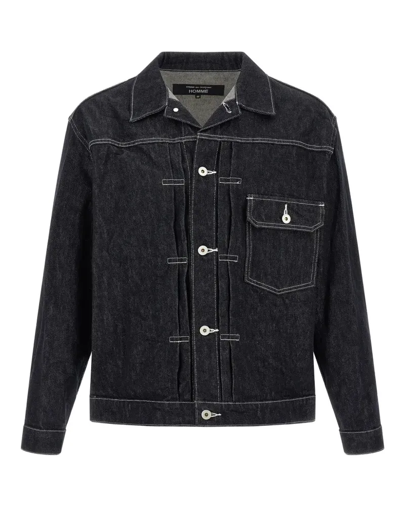 Comme des Garçons Jeansjacke mit Faltendetail - Blau Blau