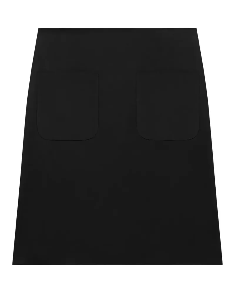 Courrèges Minirock mit Satin-Finish - Schwarz Schwarz