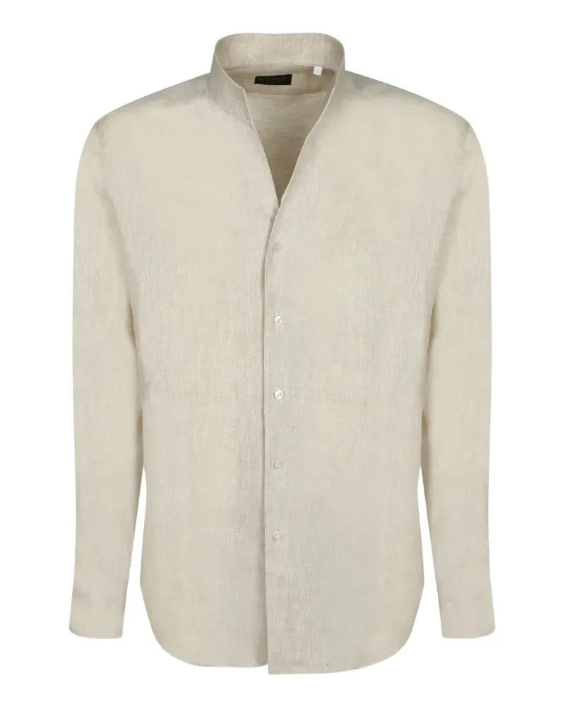 Dell'oglio mandarin-collar long-sleeve shirt - Nude Nude