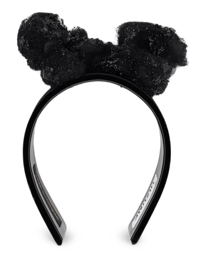 Comme des Garçons x Hizume sculptural velvet headband - Schwarz Schwarz