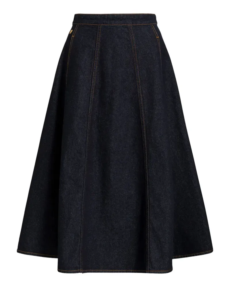 Alberta Ferretti Jeansrock in A-Linie - Blau Blau