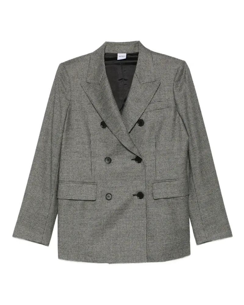 ASPESI pied de poule double-breasted blazer - Grau Grau